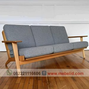 Kursi sofa minimalis untuk ruang tamu bahan kayu jati