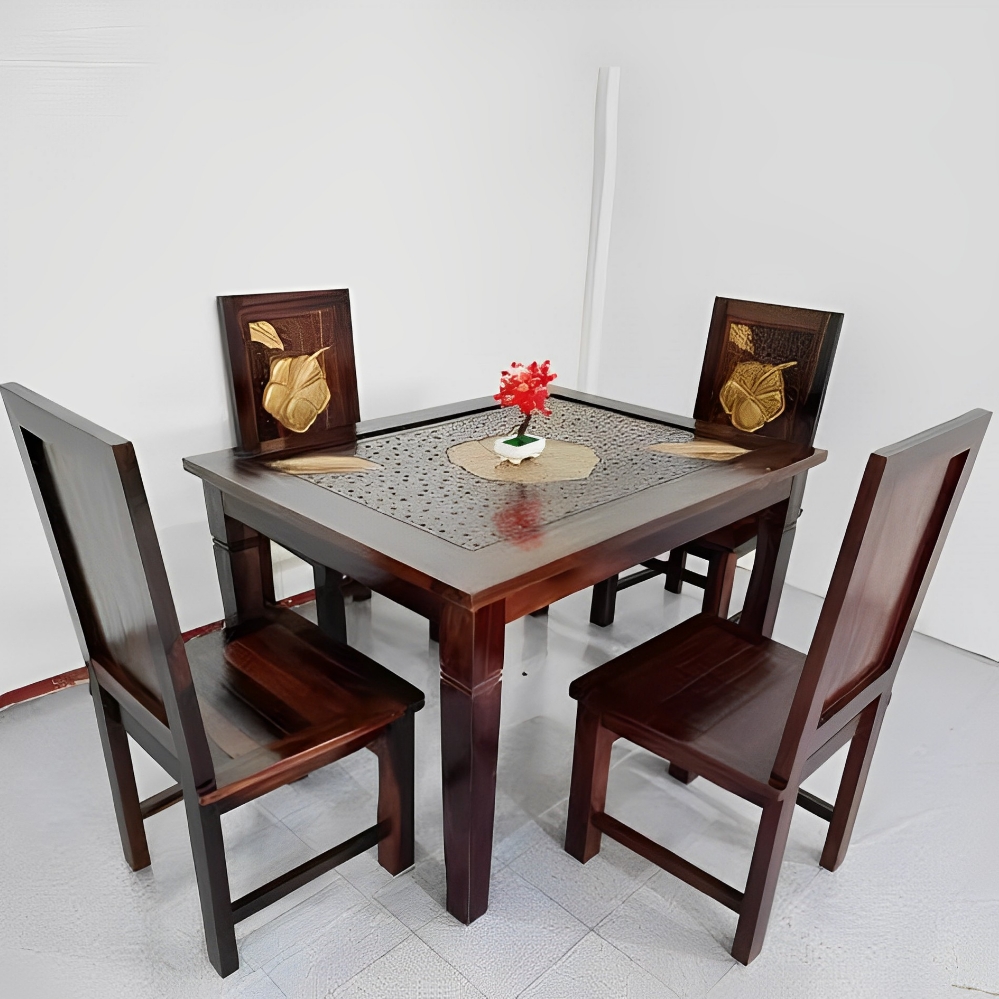 Kelebihan meja makan kayu jati set 4 kursi model minimalis