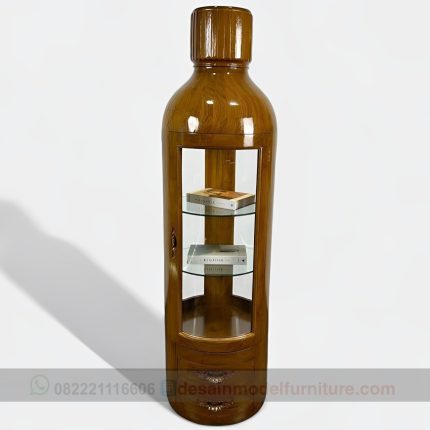 Lemari Hias Botol Unik Untuk Ruang Tamu Minimalis